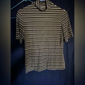 Marks & Spencer Black and Gold Striped Top